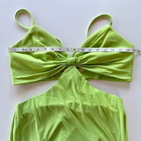 NWT Ieena for Mac Duggal 27110 Strappy Back Side Cutout Dress in Sage Green Sz 6 - Picture 13 of 14